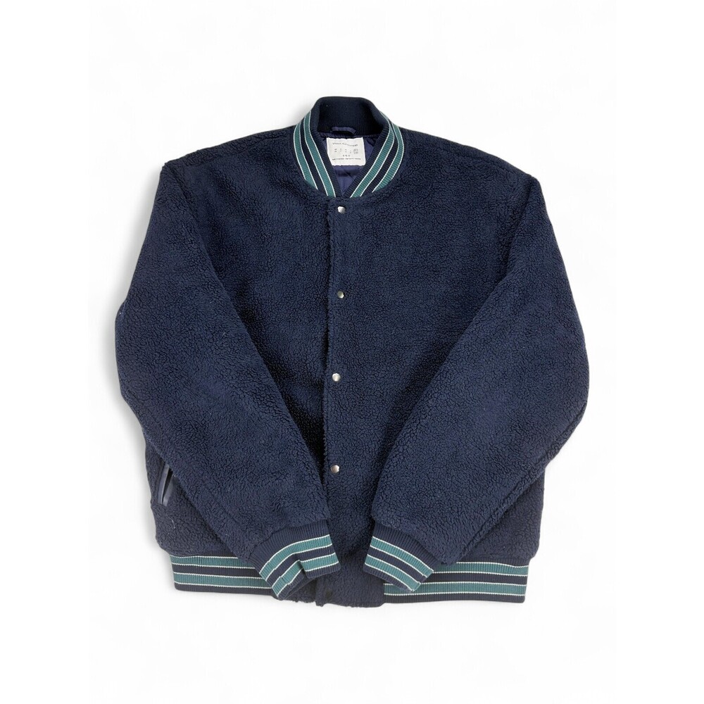 Urban Outfitters Men's Sherpa Bomber Jacket XL Navy